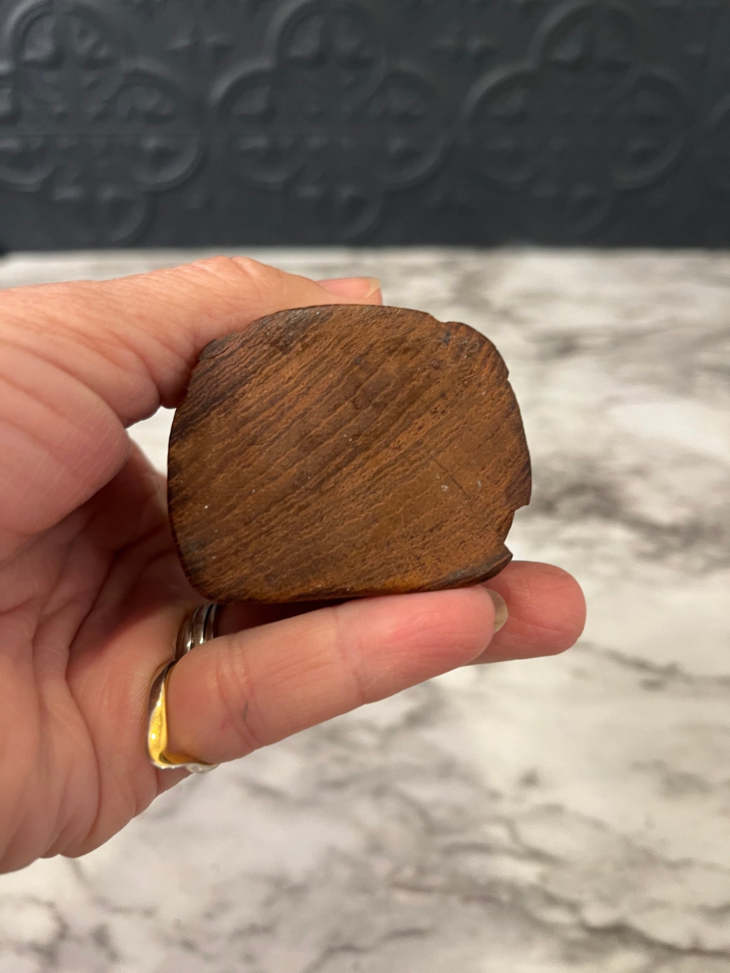 Wood Carved Asian Man Small