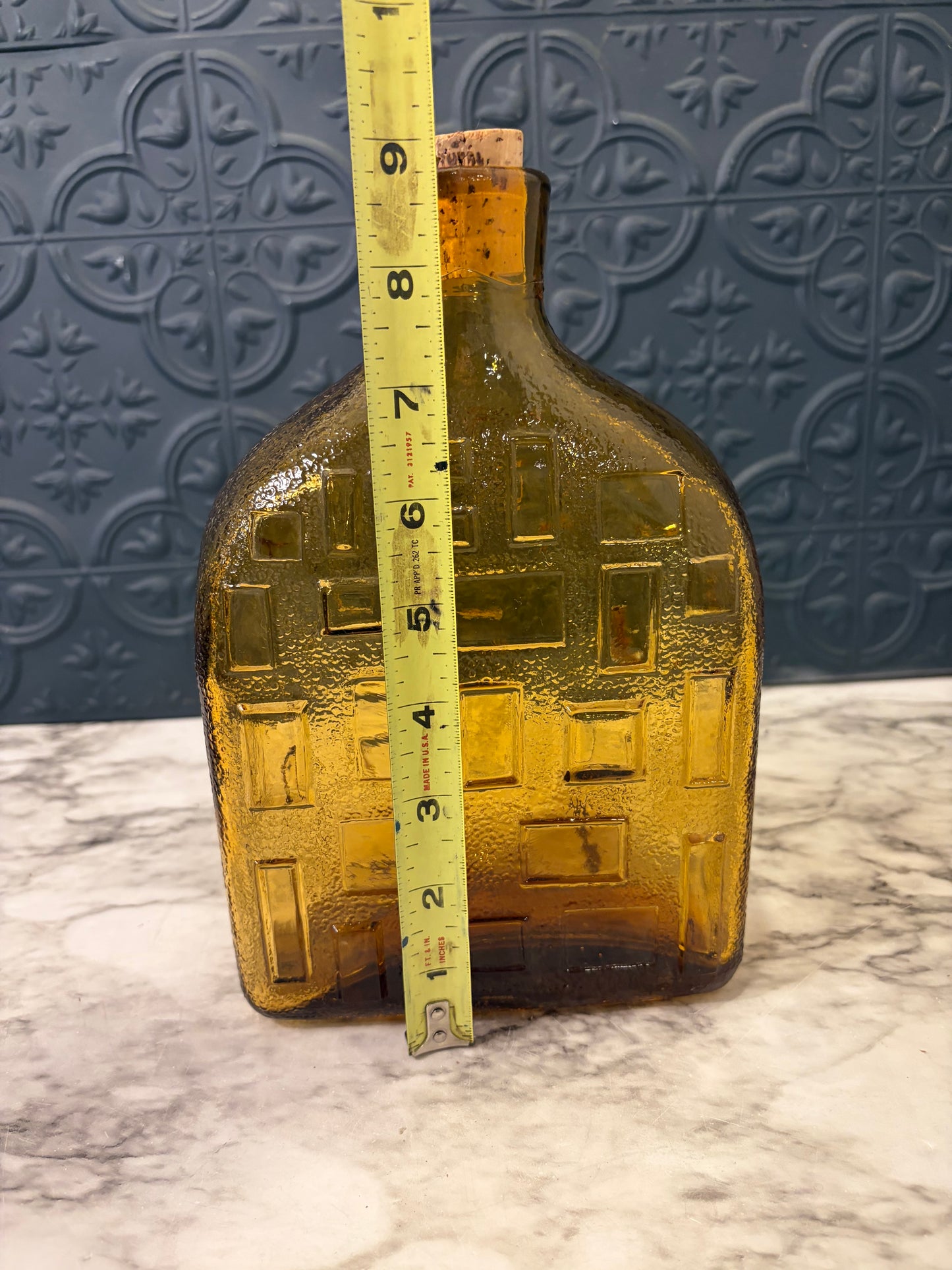 Amber Glass Empoli Decanter Missing Top