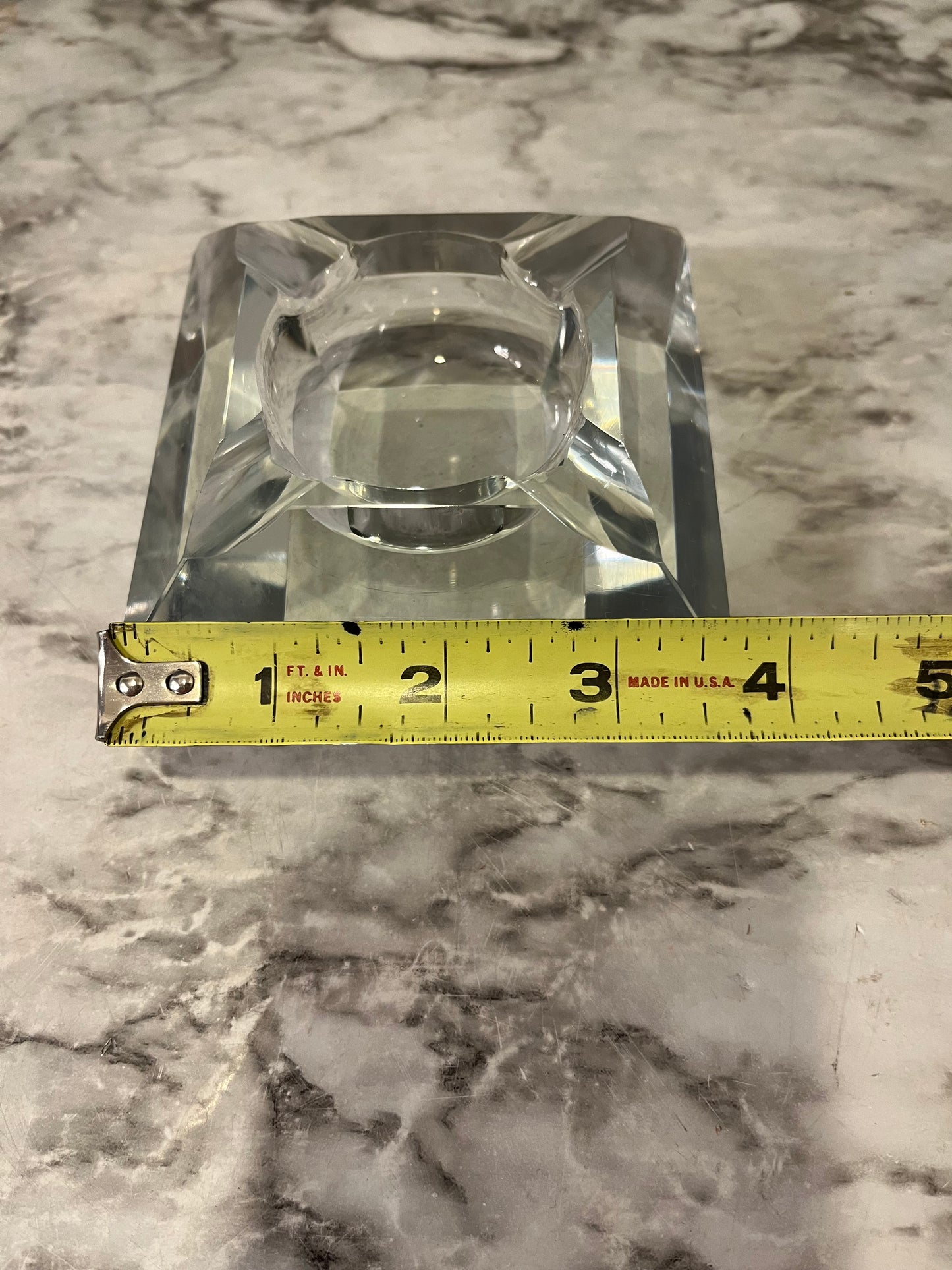 Vintage Chunky Glass Ashtray