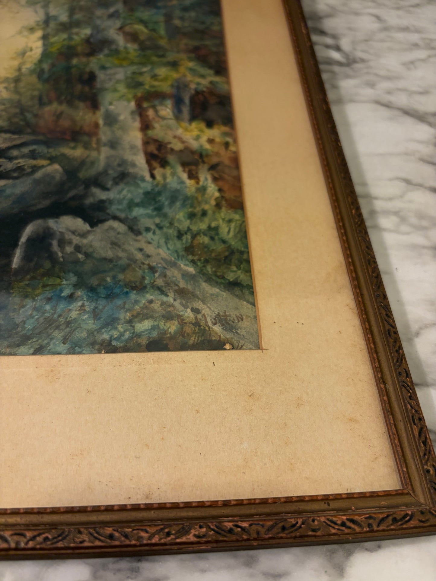 Antique Landscape of Waterfall AS IS