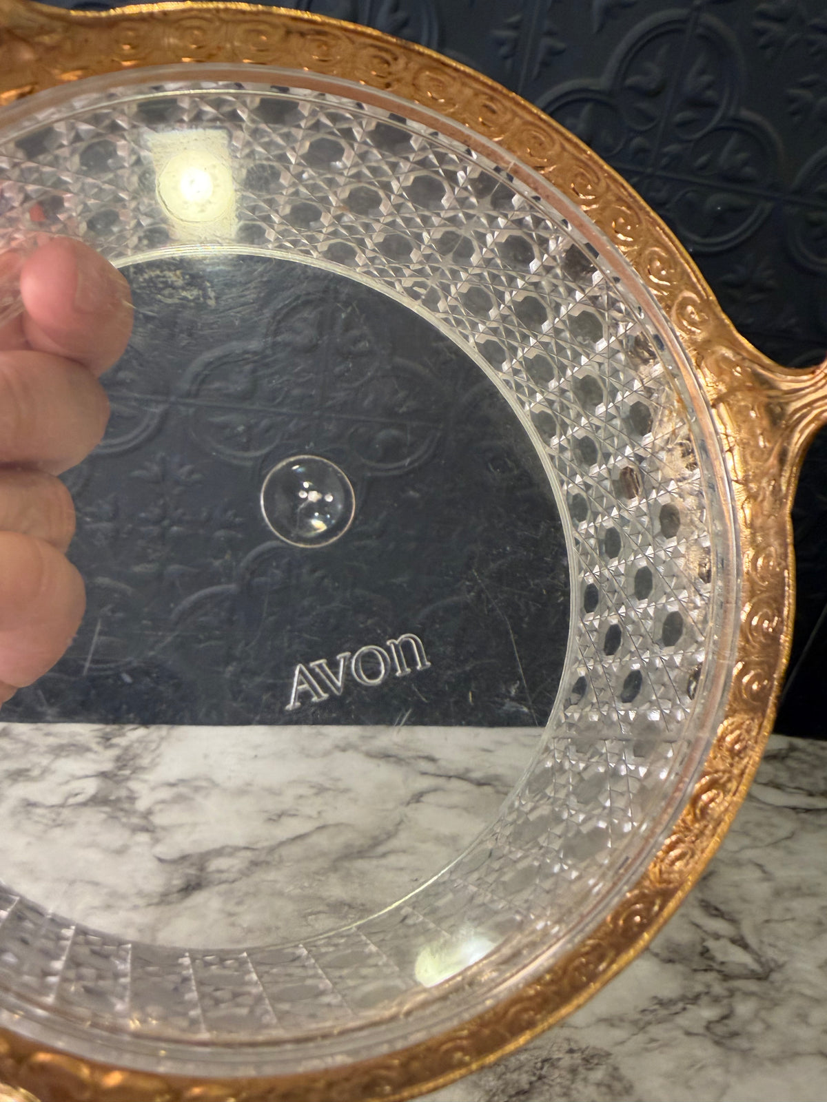 Avon Plastic Powder Jar