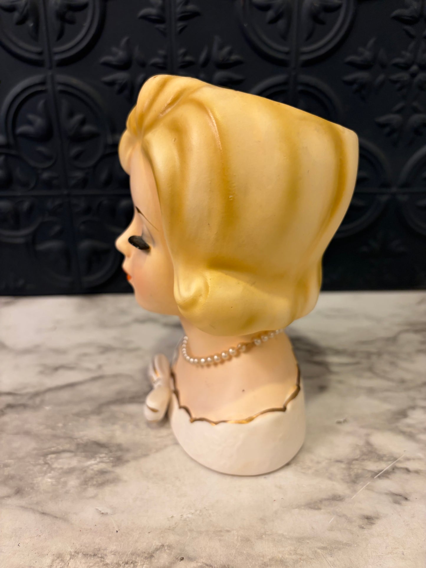 1962 National Pottery Lady Head  Vase