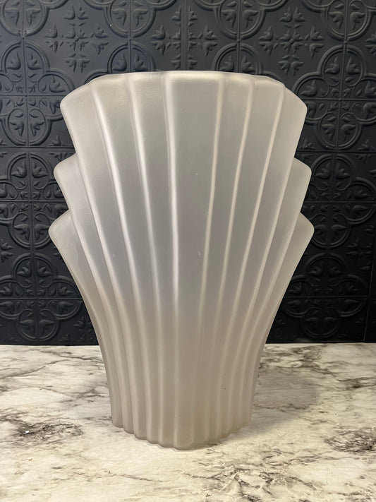 Satin Glass Art Deco Vase