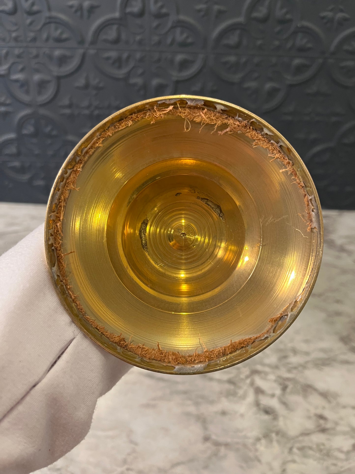 Heavy Brass 12" Candle Holder