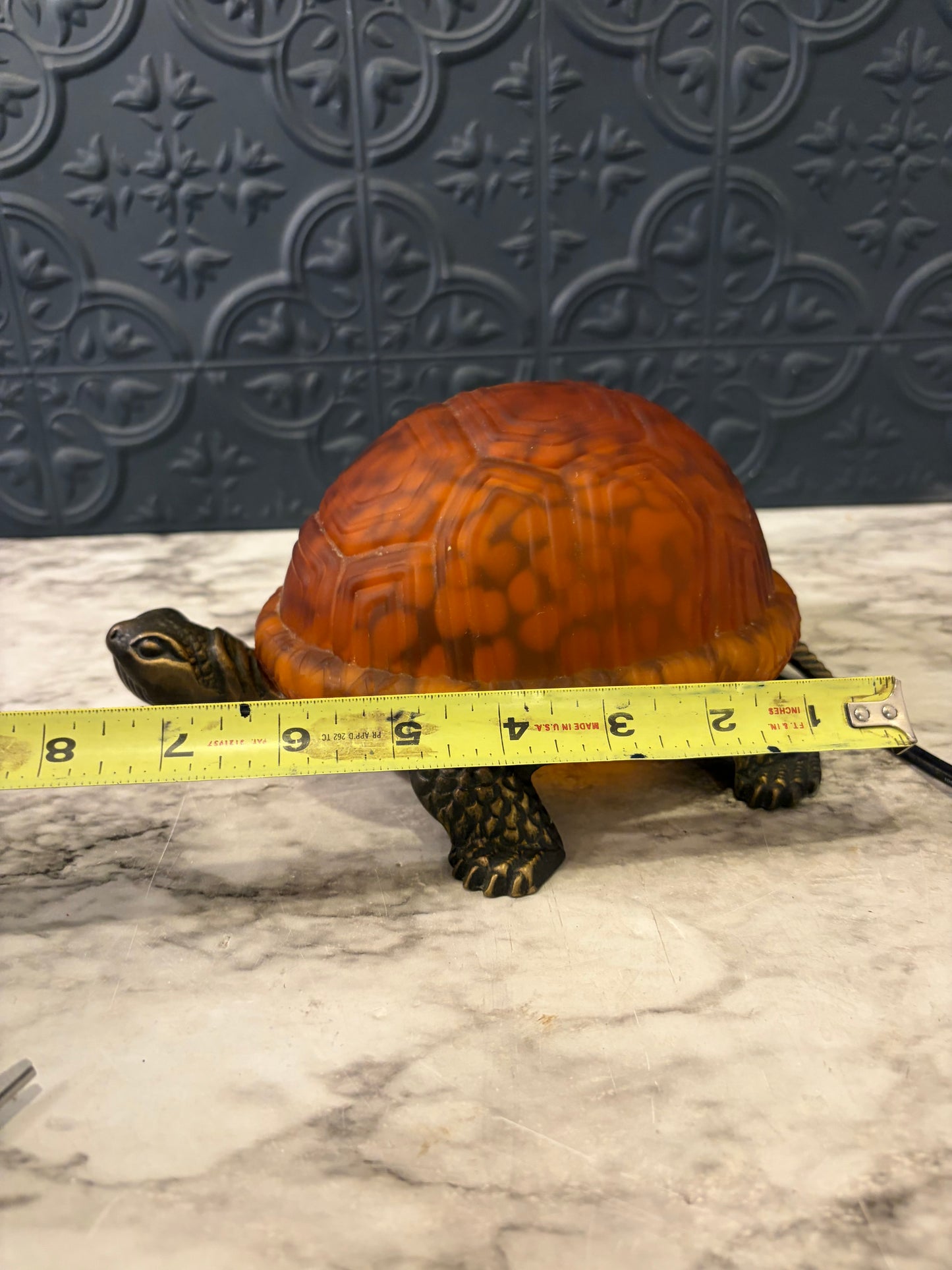 Turtle Lamp with Amber Shell