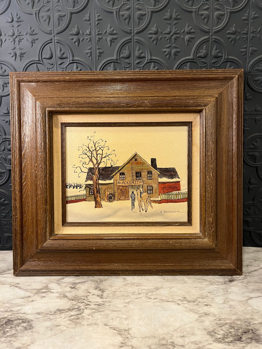H Hargrove Framed Blacksmith Print