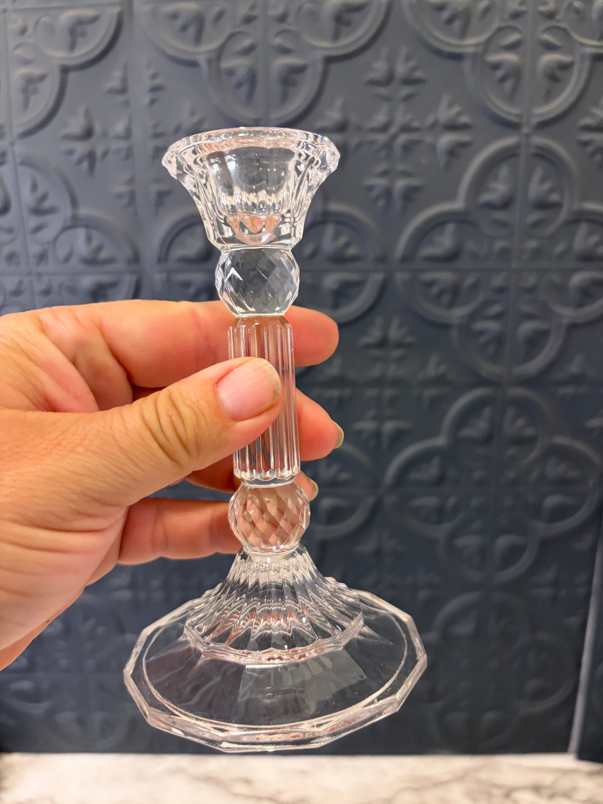 Fifth Avenue 5" set of Glass Candle Holders