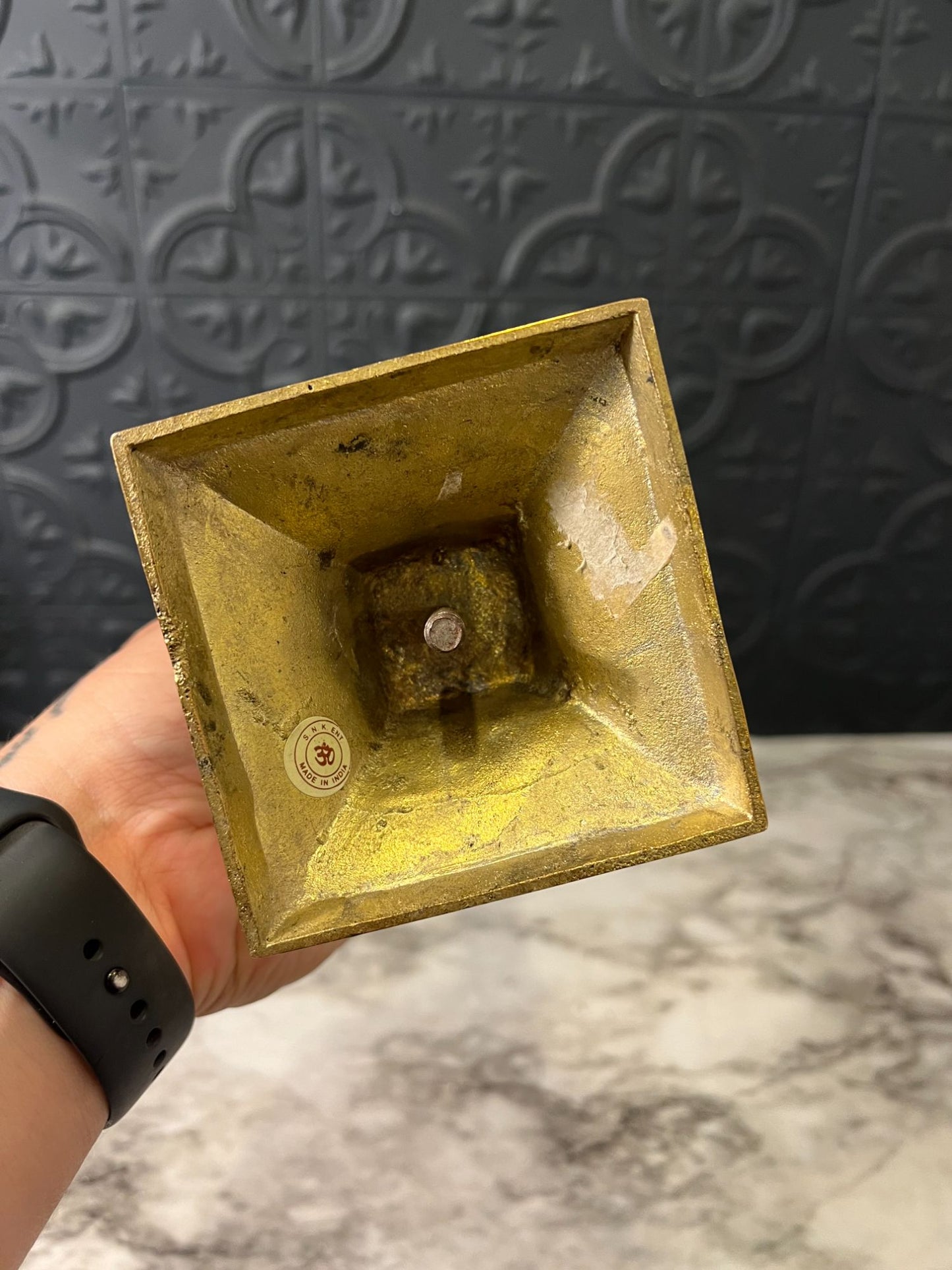 Brass Column Candle Holder