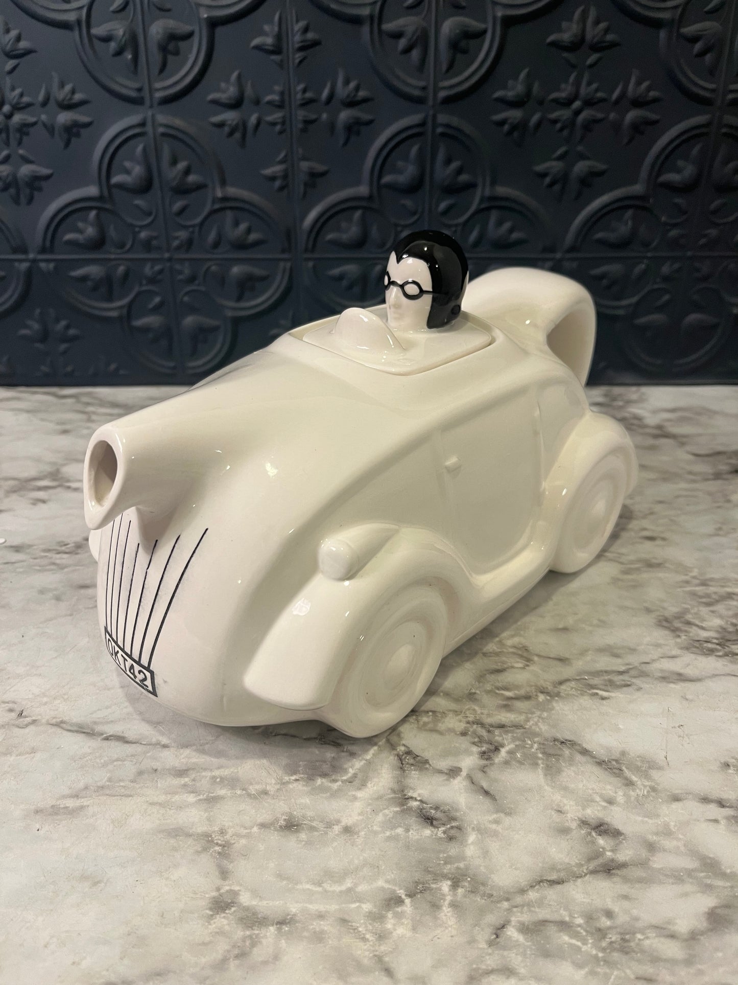 Vintage Racecar Teapot