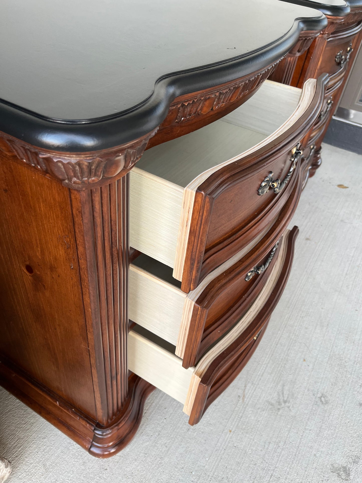 Wynwood Large nightstand with black top- each