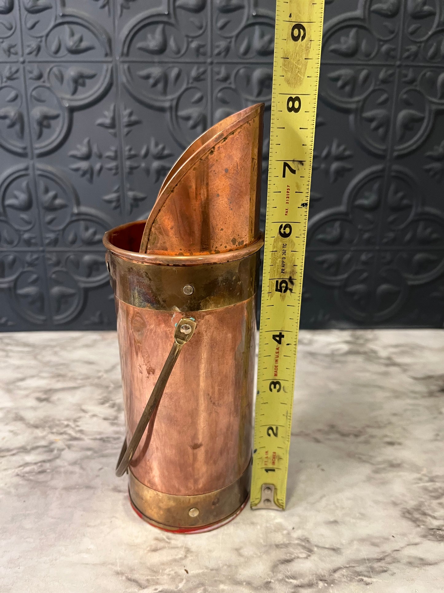 Small Cylinder Copper and Brass Matchstick holder