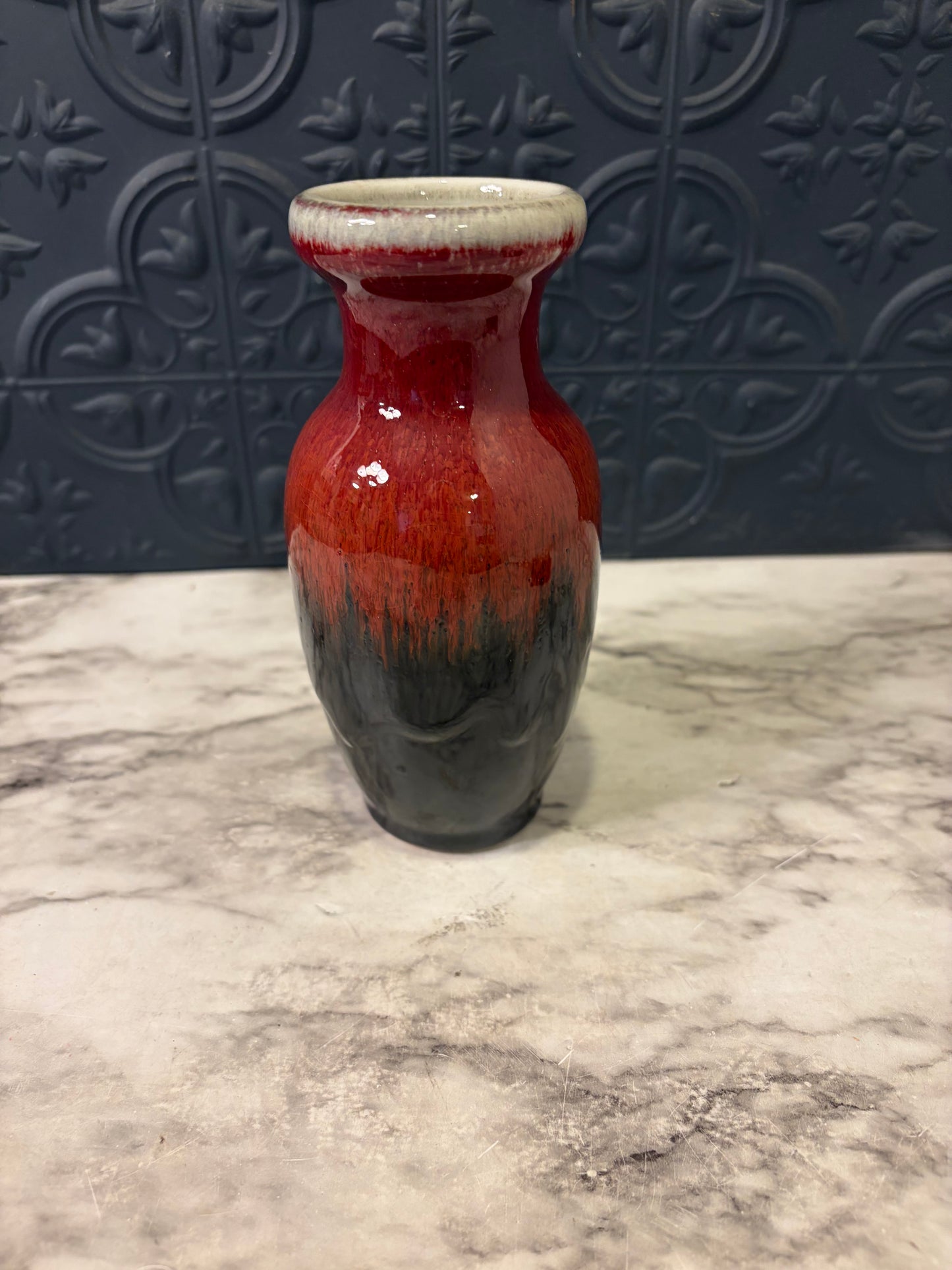 Hosley Red and Black Drip Pottery
