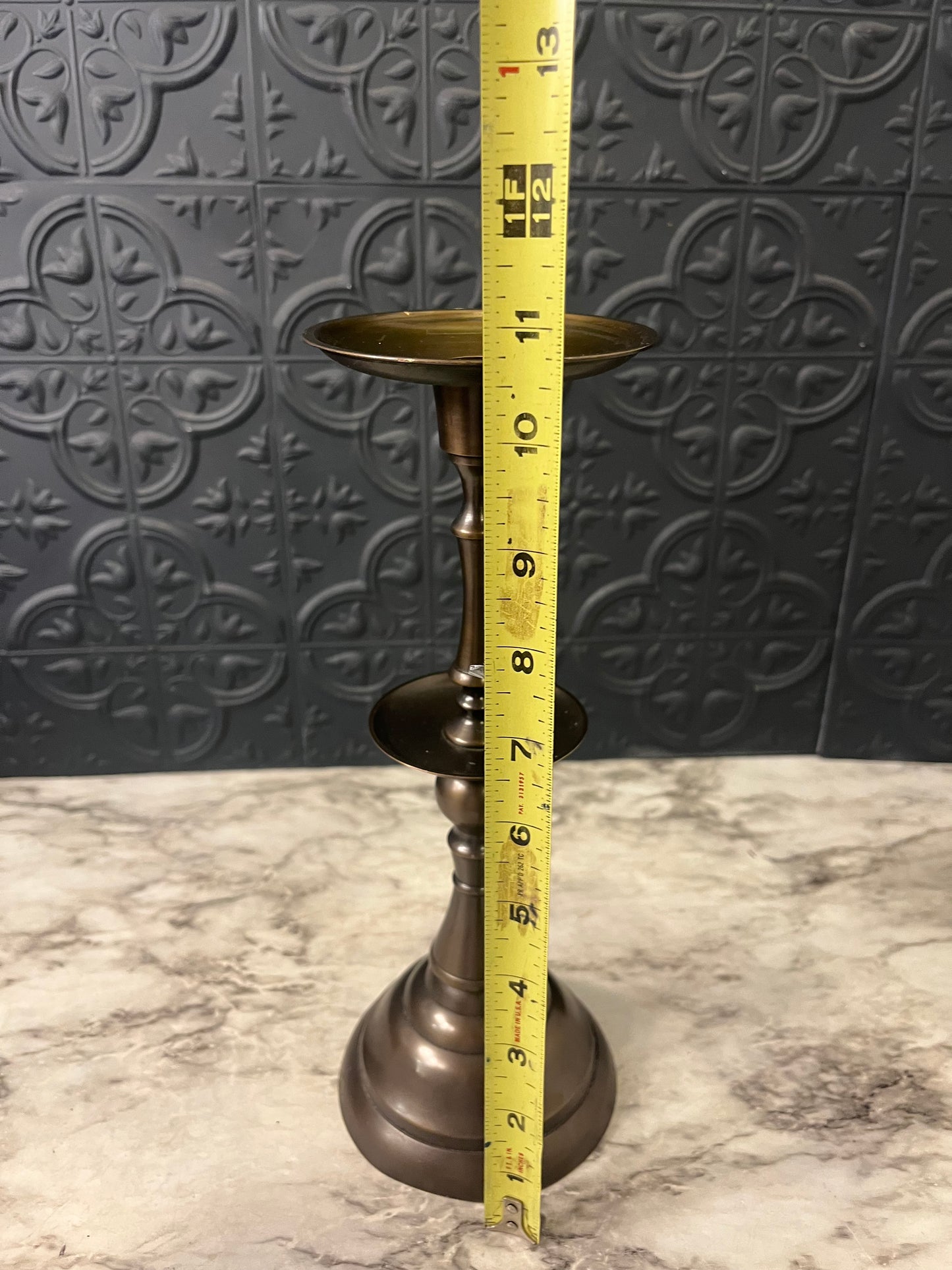 Bronze Pillar/candle Holder