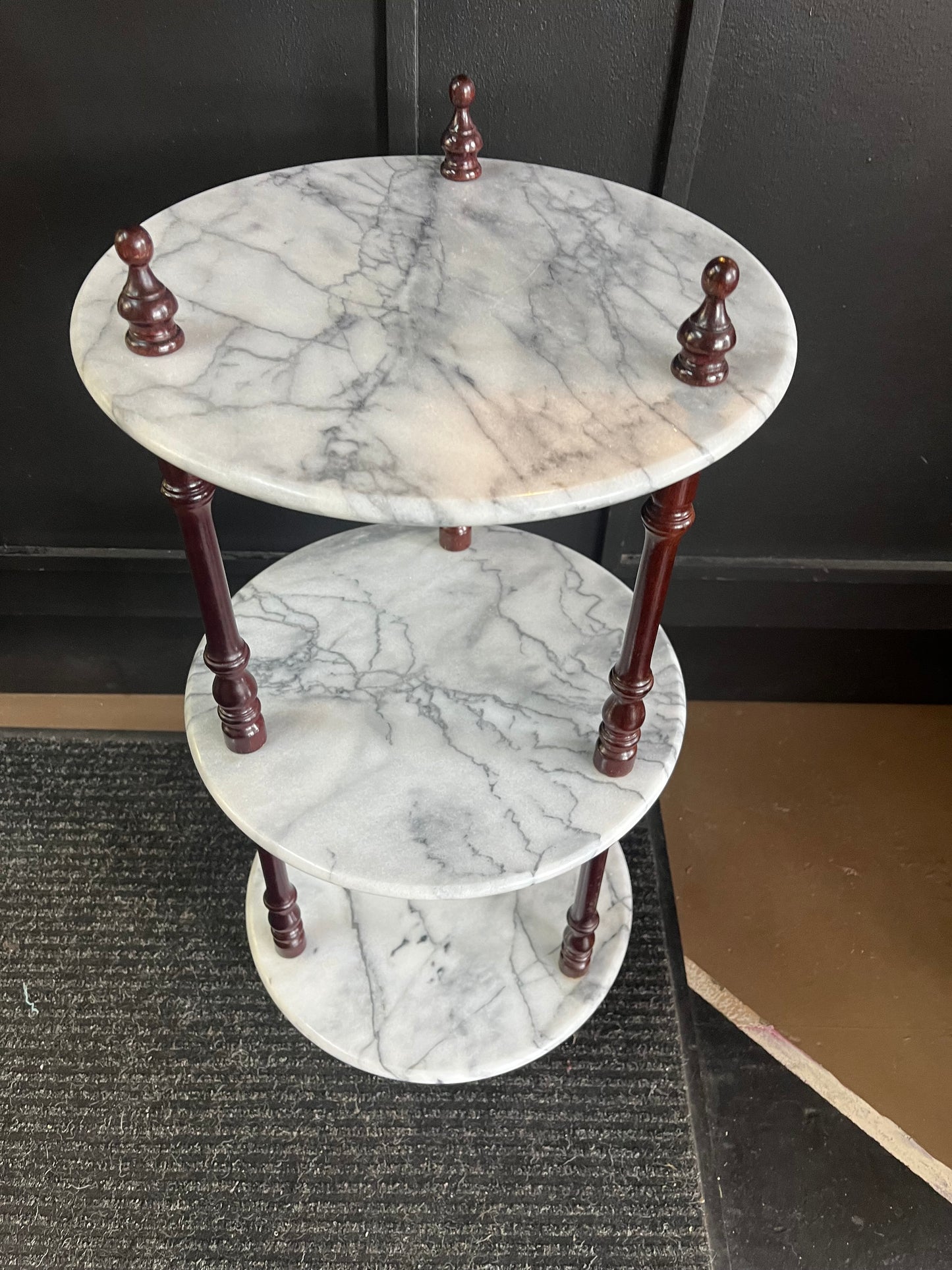 Round Marble three Tier Stand