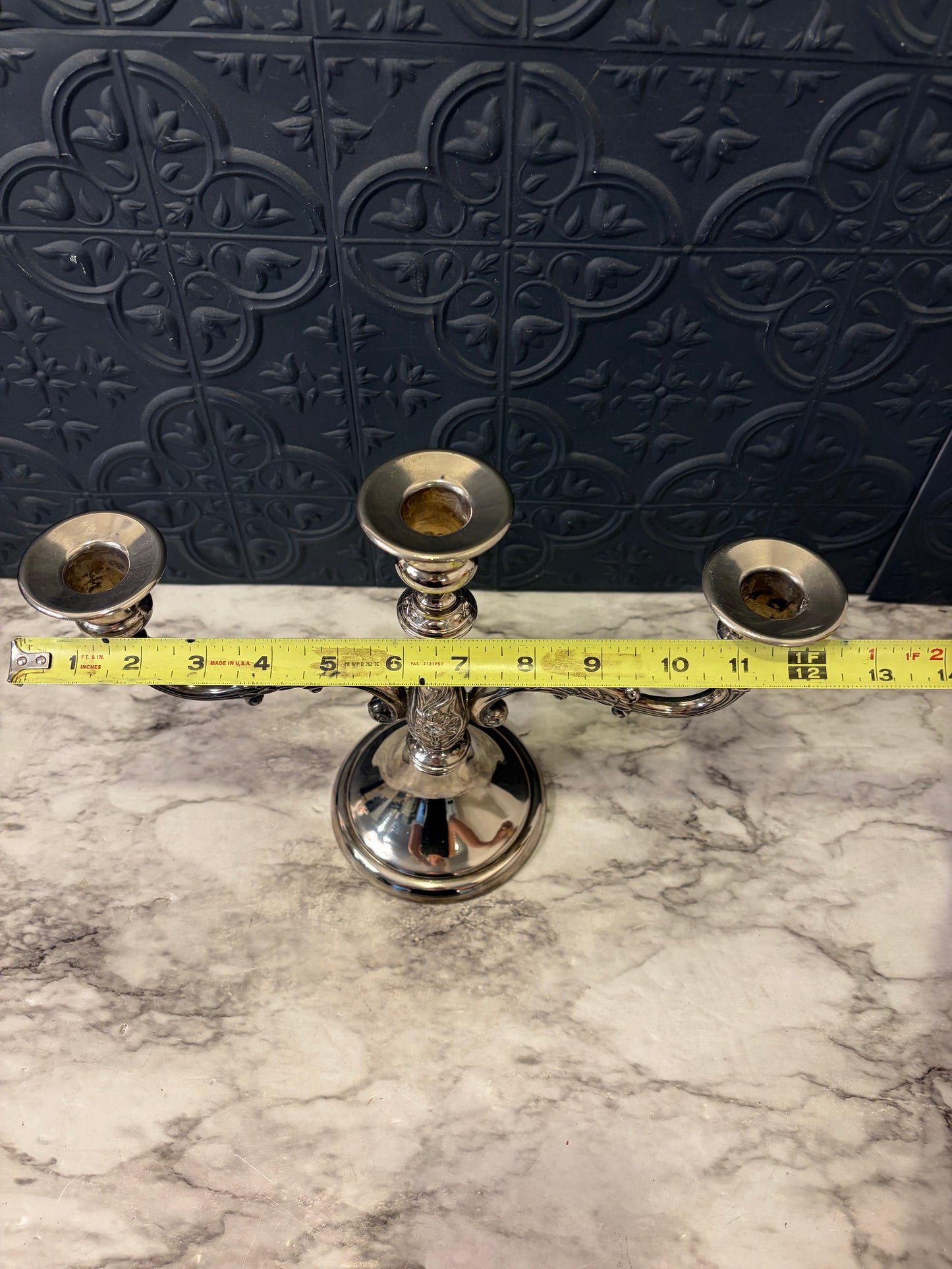 Silver Plate French Art Nouveau Candelabra