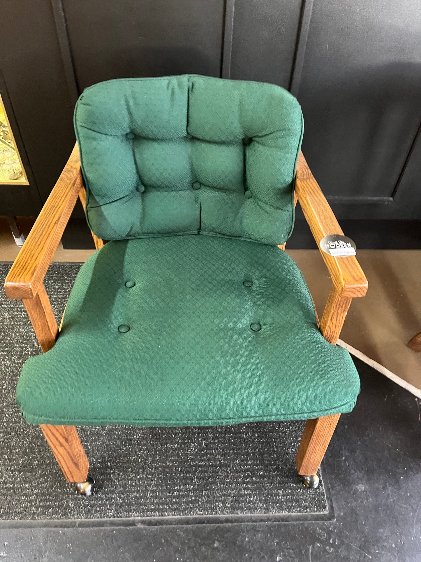 Green Rolling Chair with Cane
