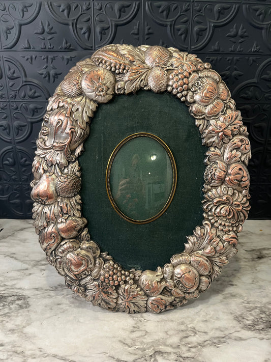 Antique  Silver Plate Tabletop Frame with Mat