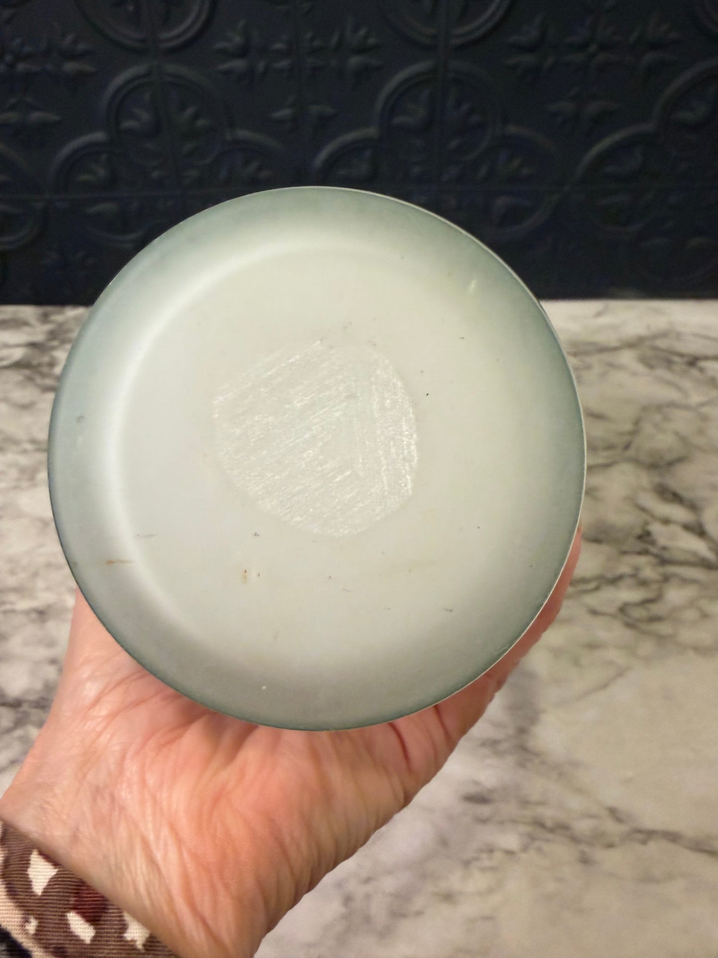 White Glass Vase 7.5"