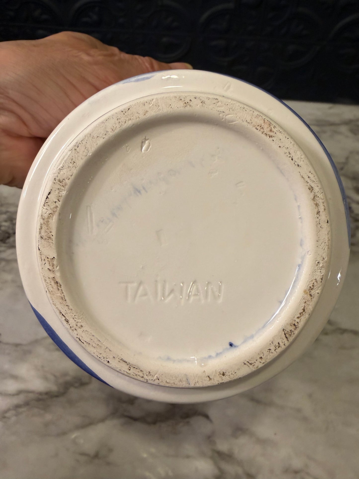 Blue and White Bowl with Windmill Taiwan