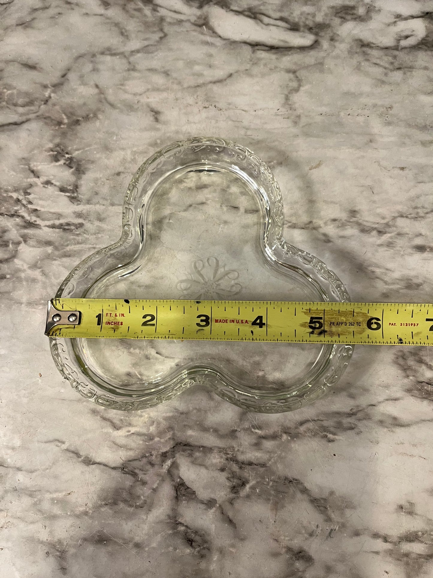 Avon Glass Trinket dish Clover Design
