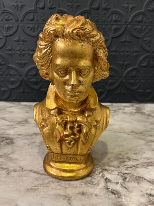 Gold Bust of Beethoven 8.5”