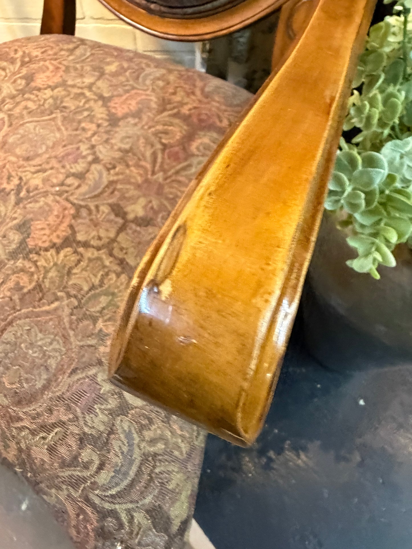 Medallion Back Tapestry Arm Chair
