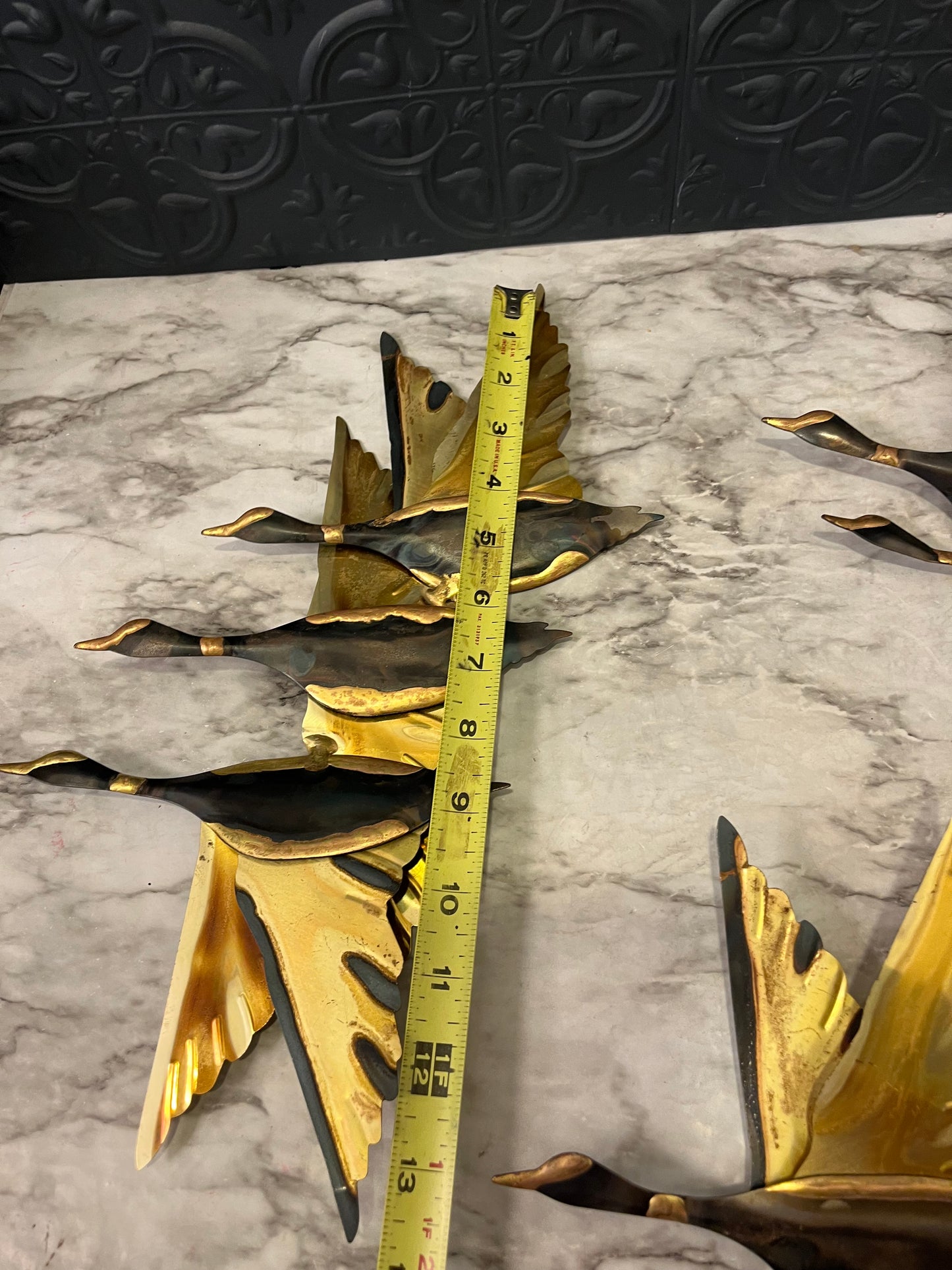 MCM Brass Flying Geese Set of 3