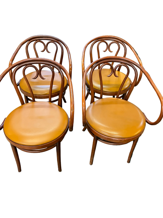 Thonet Style Bentwood Dining Chairs set of 4