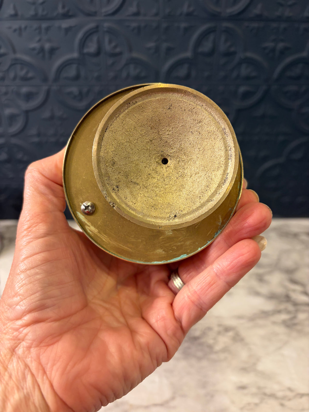 Brass Unicorn on Musical Base AS IS