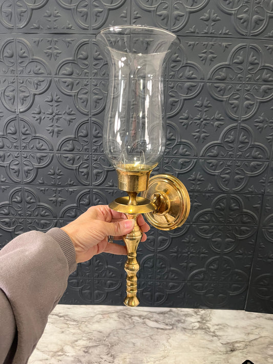 Hurricane Brass Wall Sconce