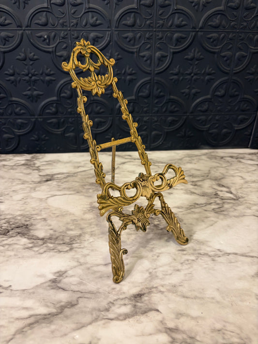 11" Ornate Brass Easel