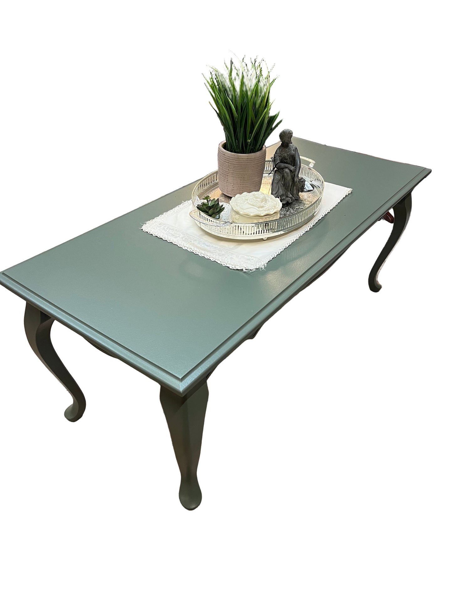 Painted Sage Green Coffee Table