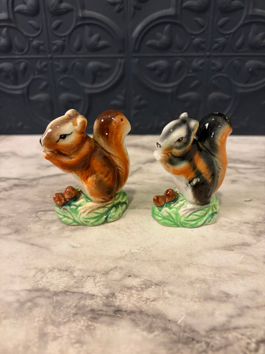Vintage Japanese Squirrel Salt and Pepper