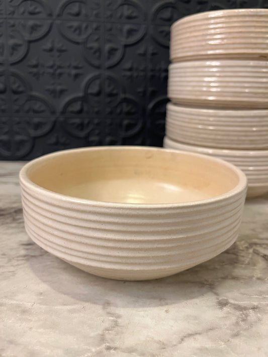 Ribbed Stoneware Bowl each