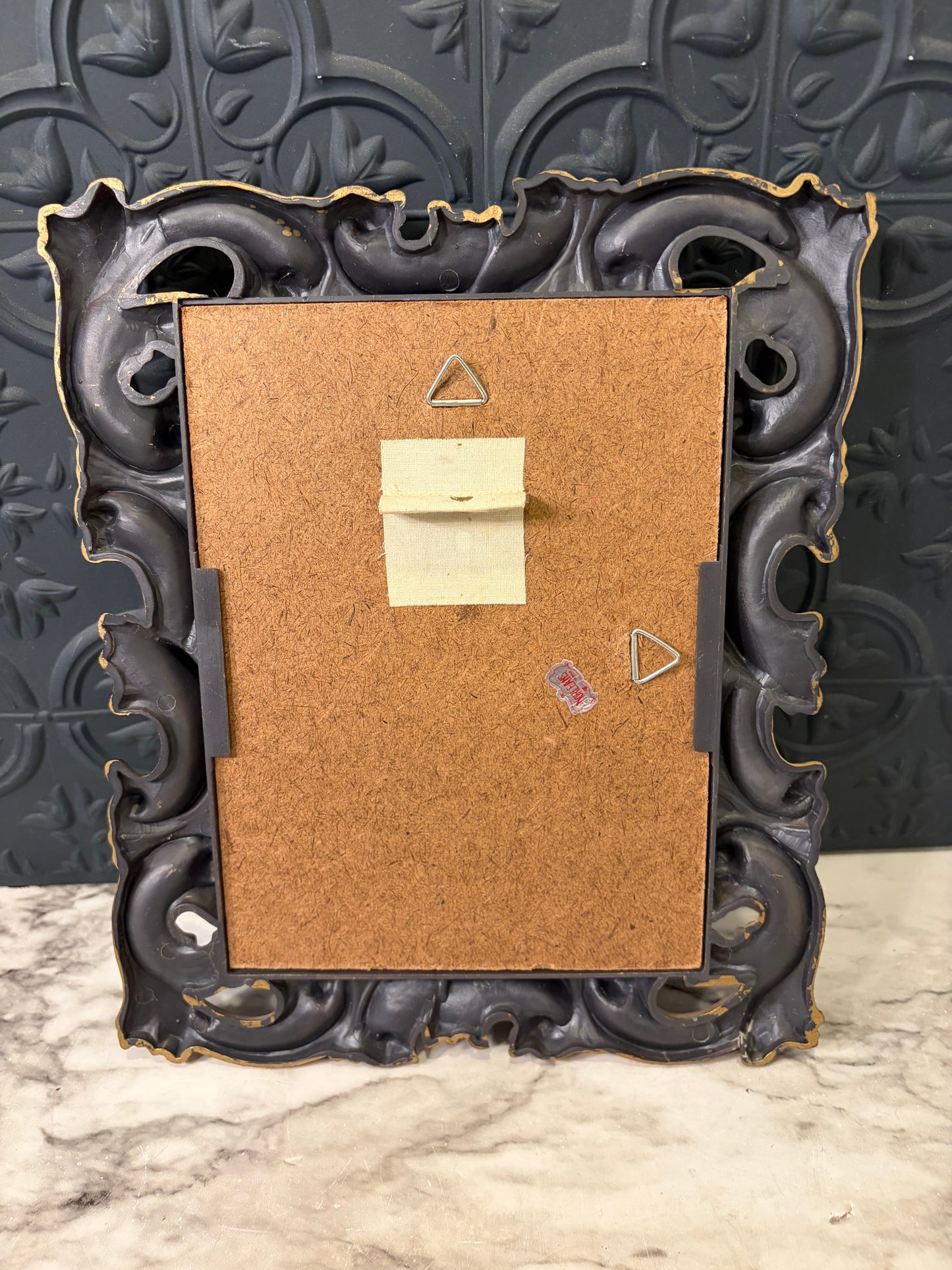 Black and Gold Molded Frame of Snow Covered Mountain