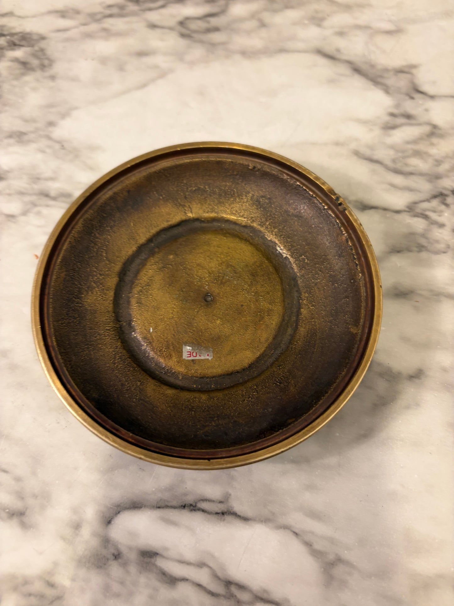 Brass Candle Plate 4"