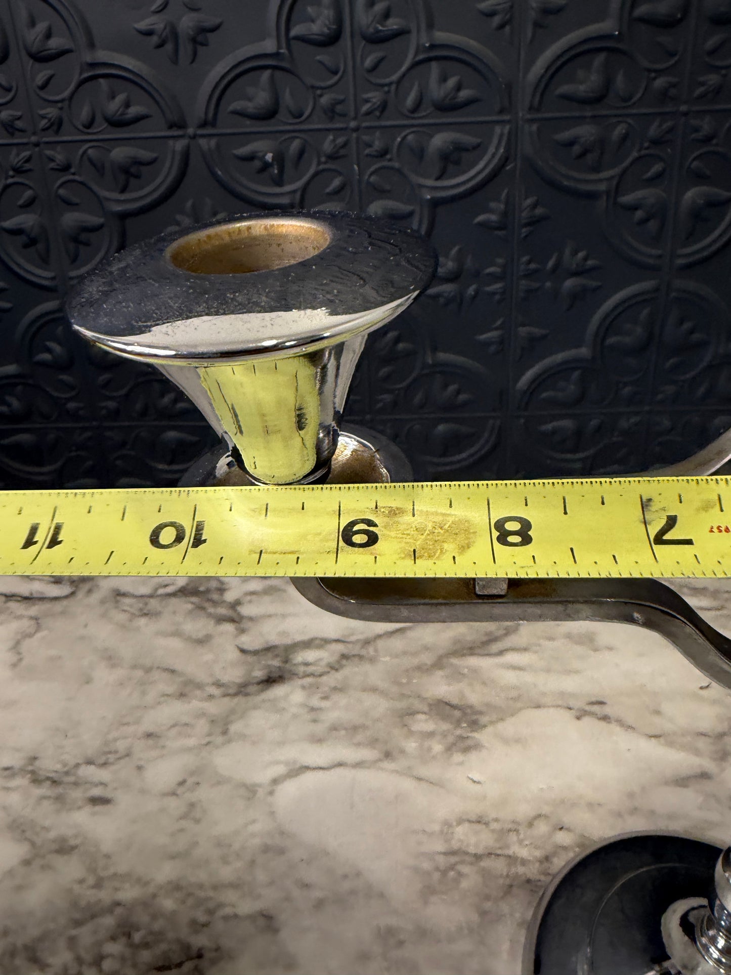 Silver Plate  Art Deco Candelabra 3 Arm