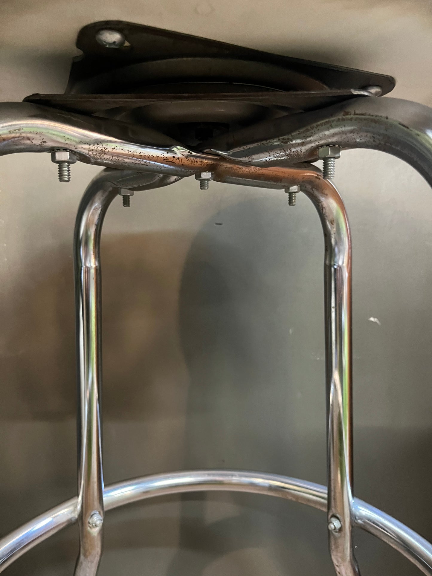 Black Vinyl Barstools x3