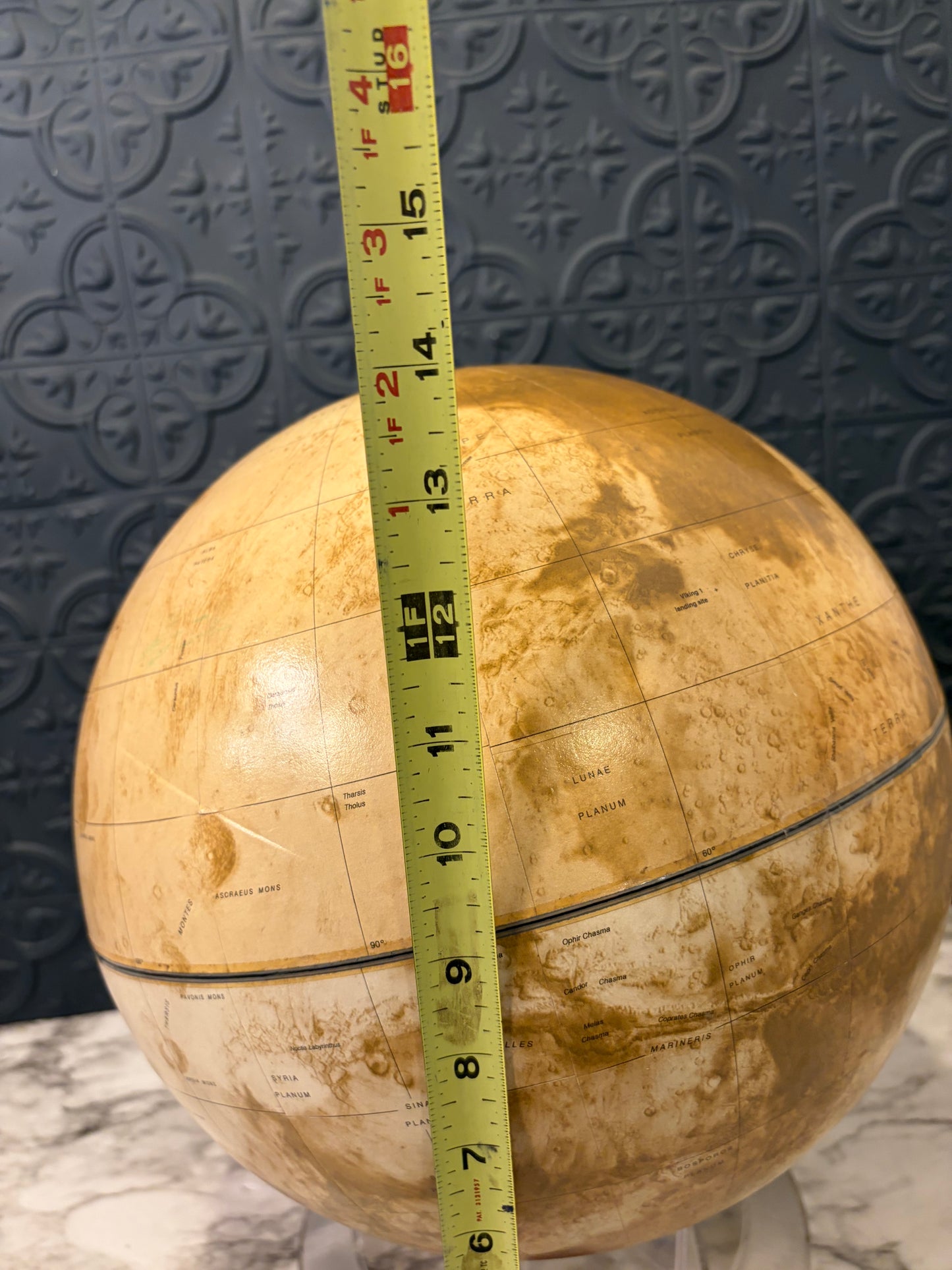 Mars Globe on Plexi Stand