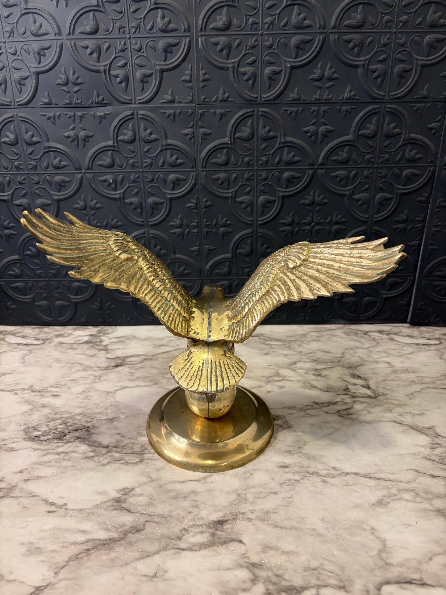 Solid Brass Eagle On Ball