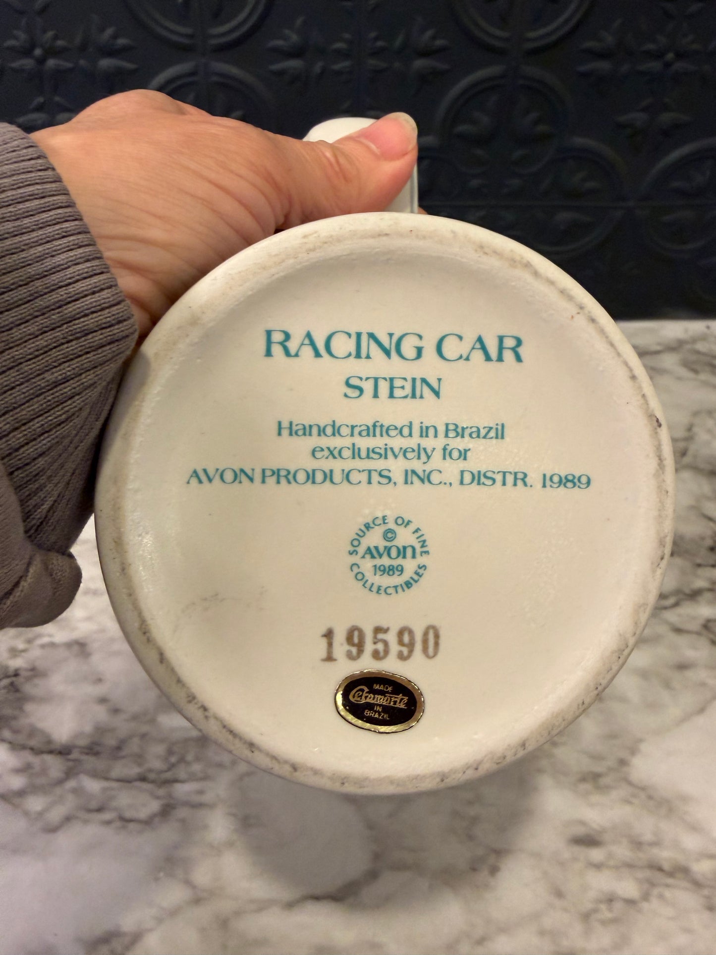 Avon Racing Car Stein
