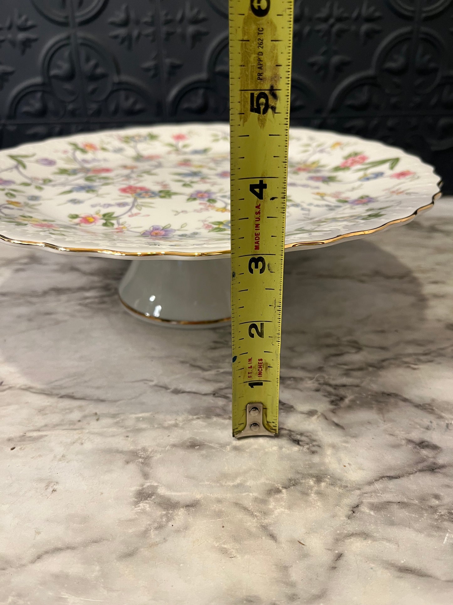 Floral Porcelain Cake Platter