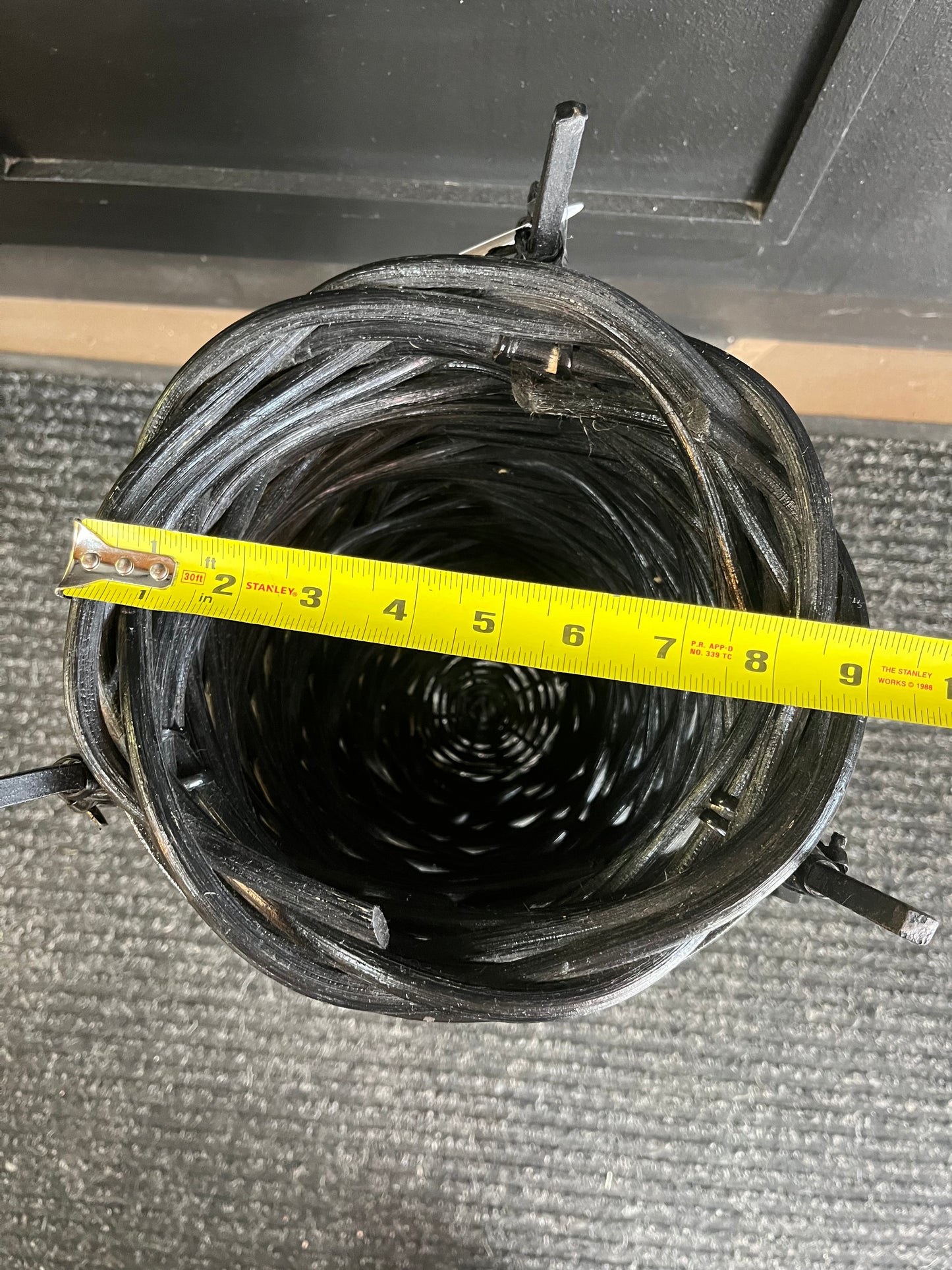 Black wicker with Metal Plant Stand