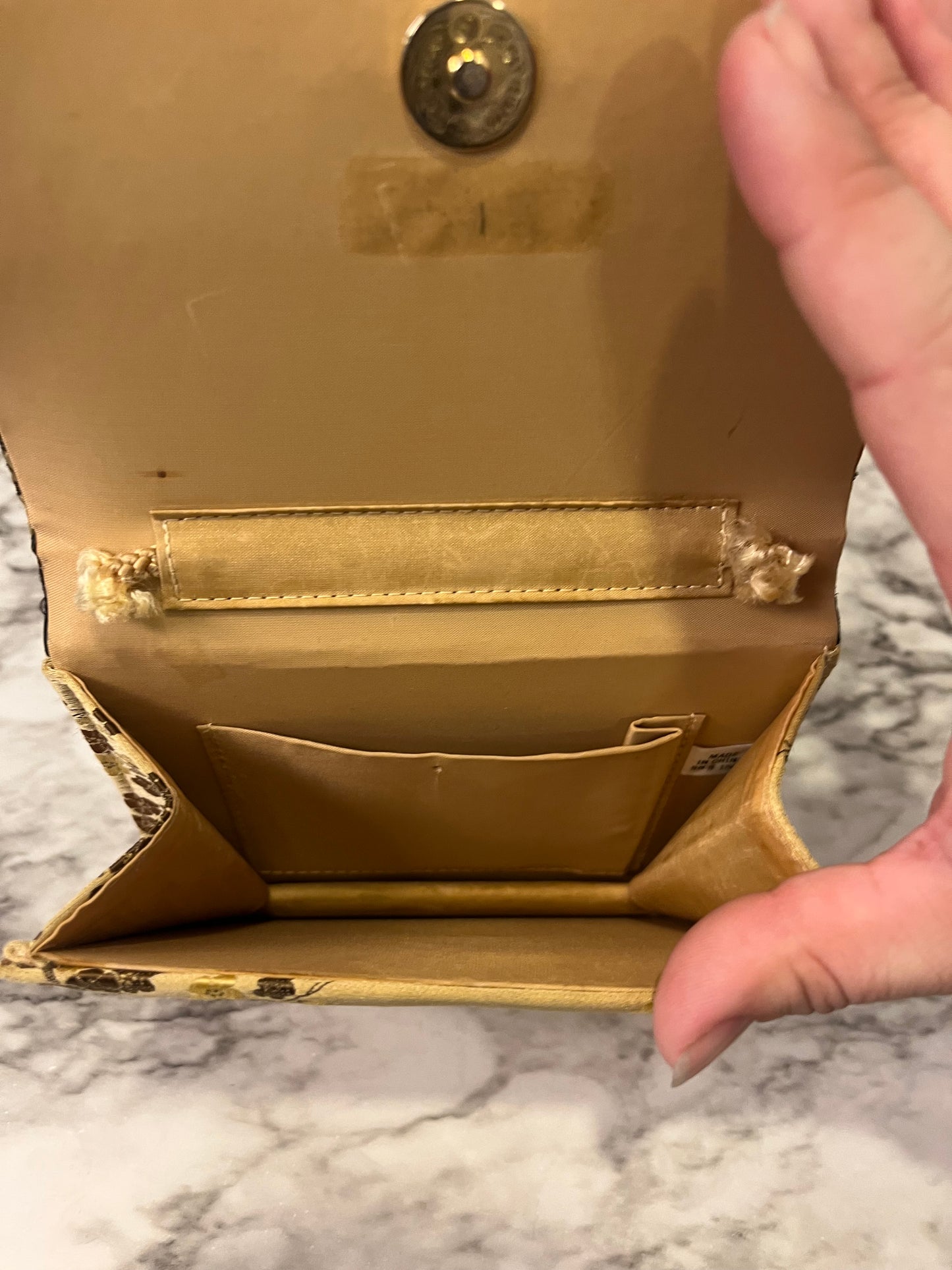 Silk Handbag with Cloisonne Beaded Handle