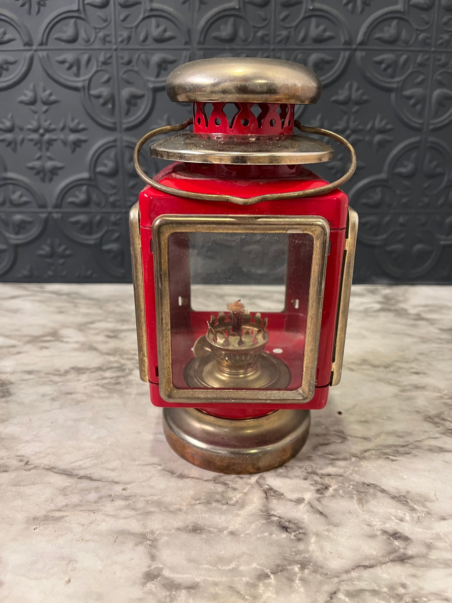 Vintage Red and Gold Lantern