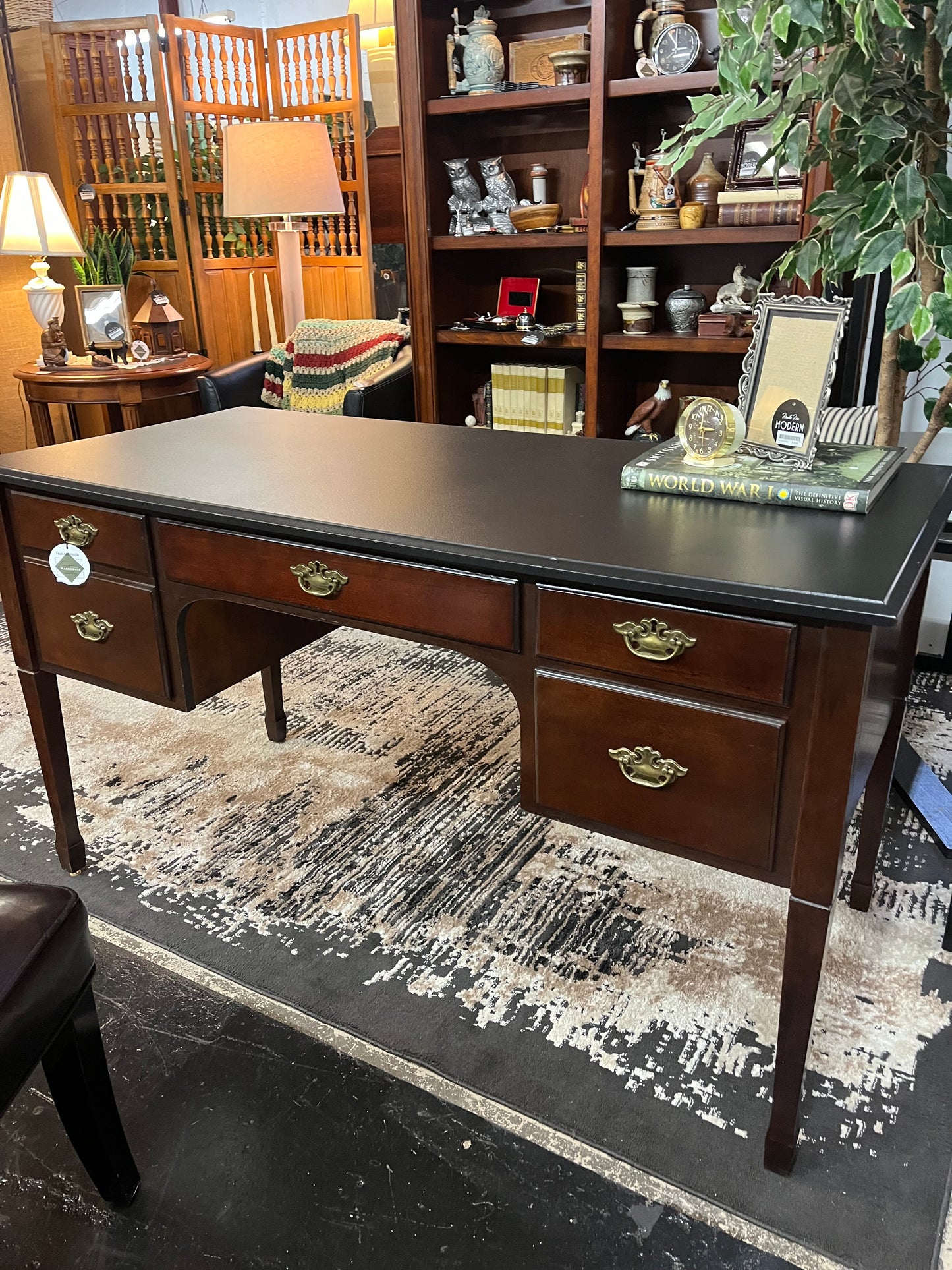 Painted Black top wood desk