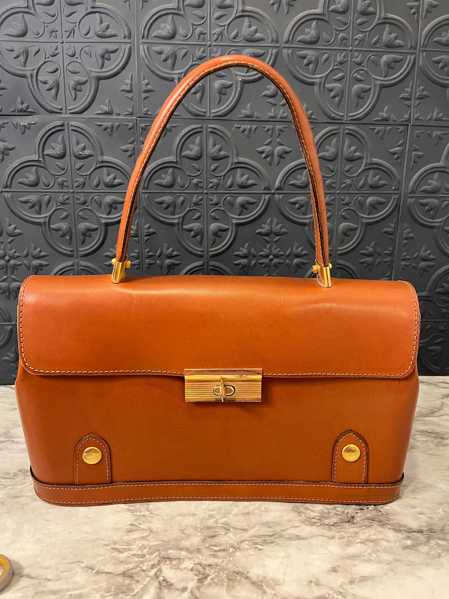 Neusteters Brown Leather Handbag