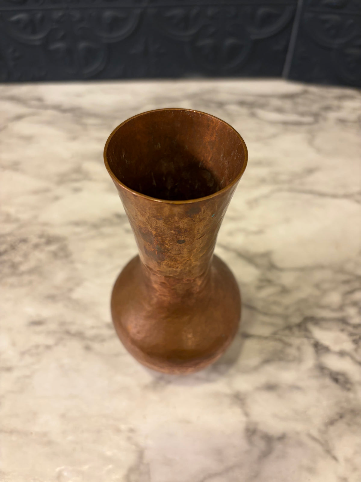 Hammered Copper Bud Vase 6"