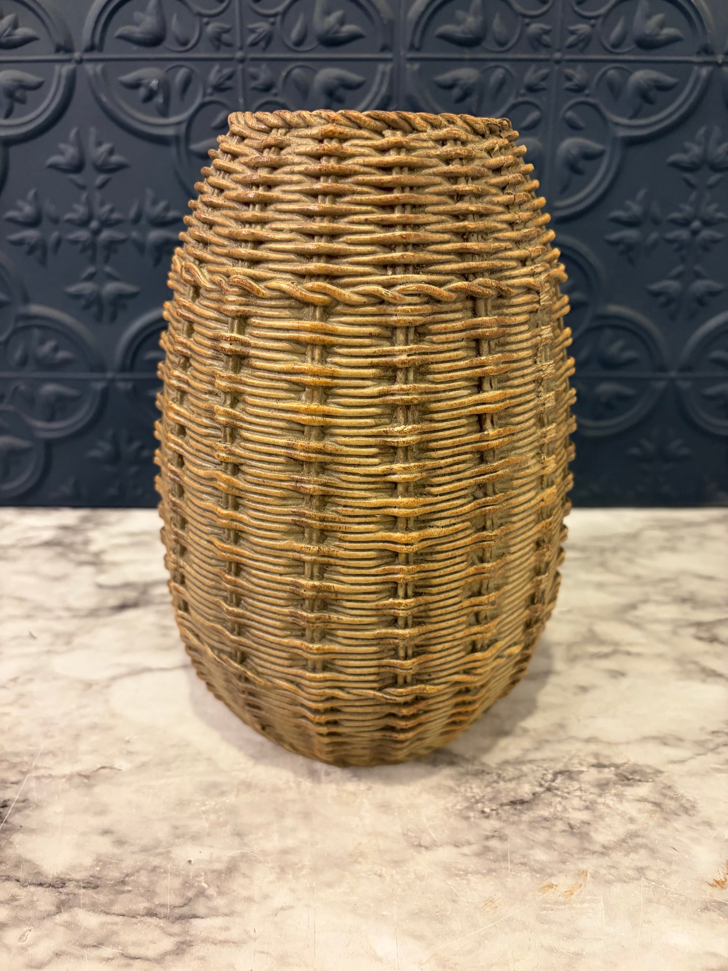 Wicker Looking Vase