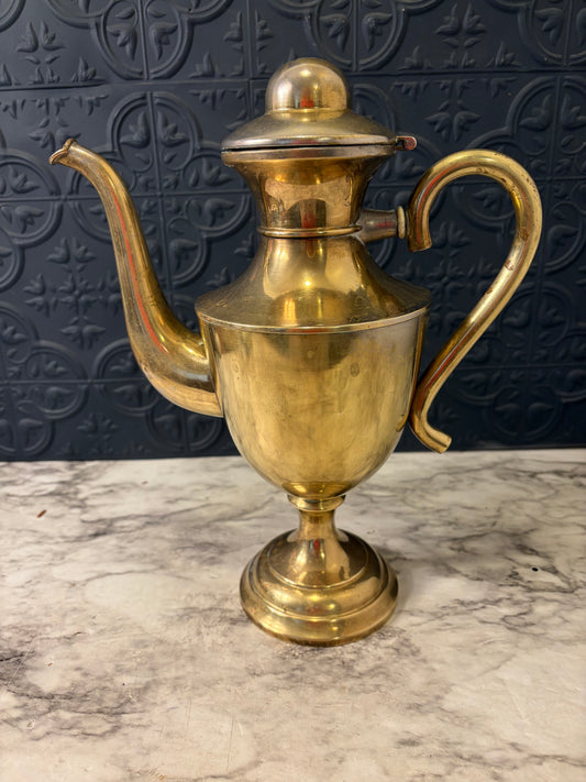 Vintage Brass Teapot  Urn Shape